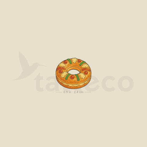 Spanish King Cake Temporary Tattoo - Set of 3