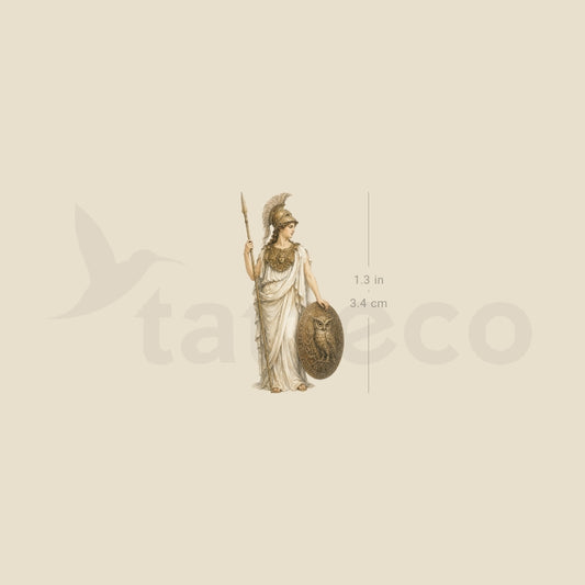 Watercolor Athena Temporary Tattoo - Set of 3