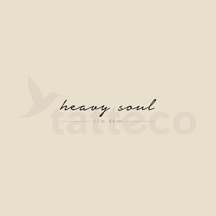 Heavy Soul Temporary Tattoo - Set of 3