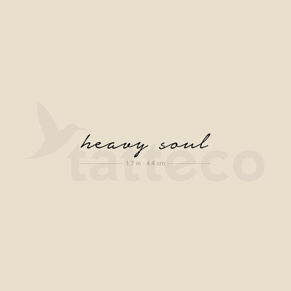 Heavy Soul Temporary Tattoo - Set of 3