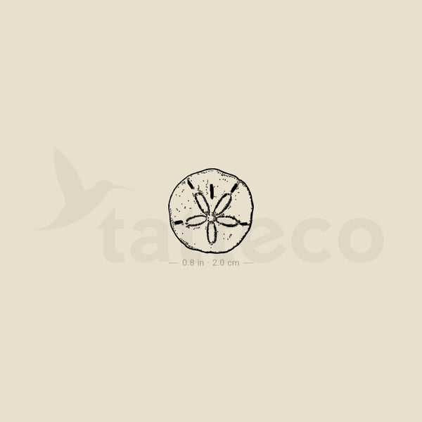 Small Sand Dollar Temporary Tattoo - Set of 3