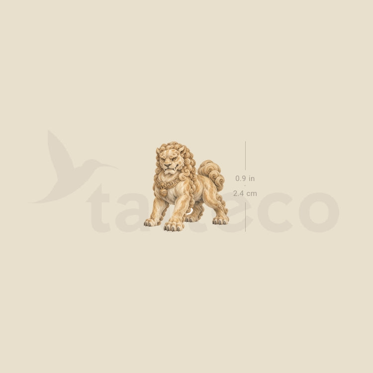 Foo Dog Temporary Tattoo - Set of 3