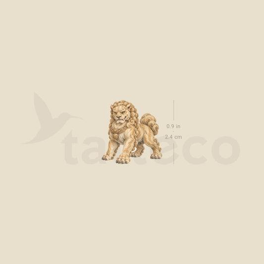 Foo Dog Temporary Tattoo - Set of 3