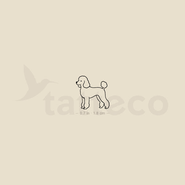 Little Poodle Temporary Tattoo - Set of 3