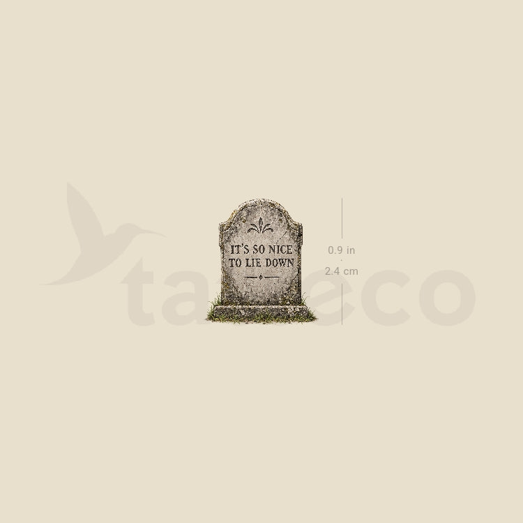Headstone Temporary Tattoo - Set of 3