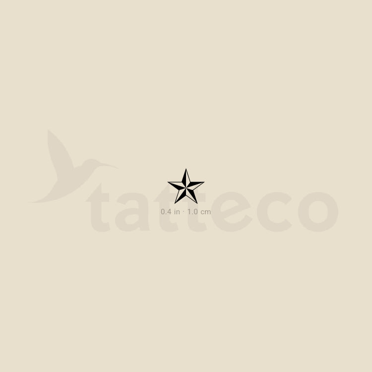 Little Nautical Star Temporary Tattoo - Set of 3