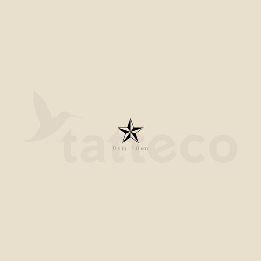 Little Nautical Star Temporary Tattoo - Set of 3