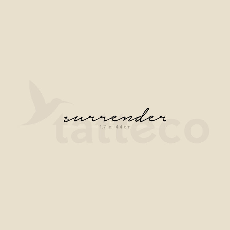 We Surrender Lettering Surrender Temporary Tattoo - Set of 3 – Tatteco