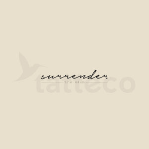 Surrender Temporary Tattoo - Set of 3