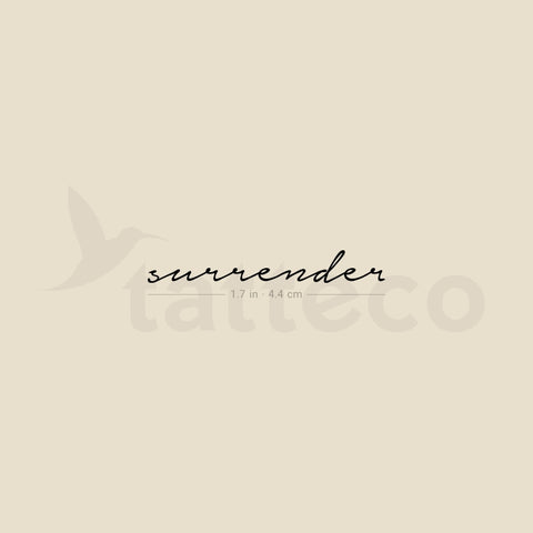 Surrender Temporary Tattoo - Set of 3