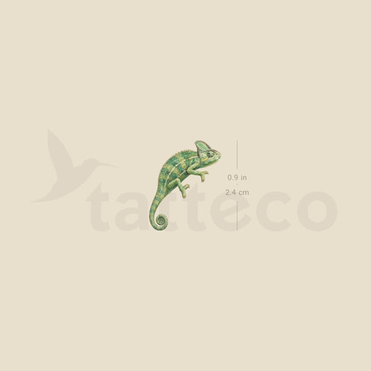 Watercolor Chameleon Temporary Tattoo - Set of 3