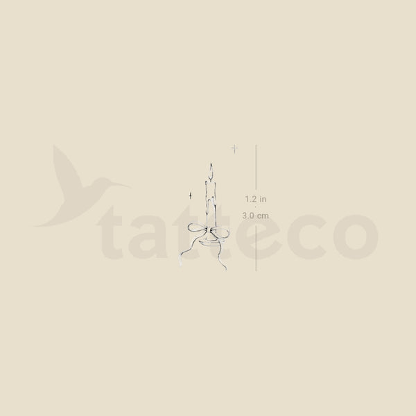 Candle By Stefano Mazza Temporary Tattoo - Set of 3