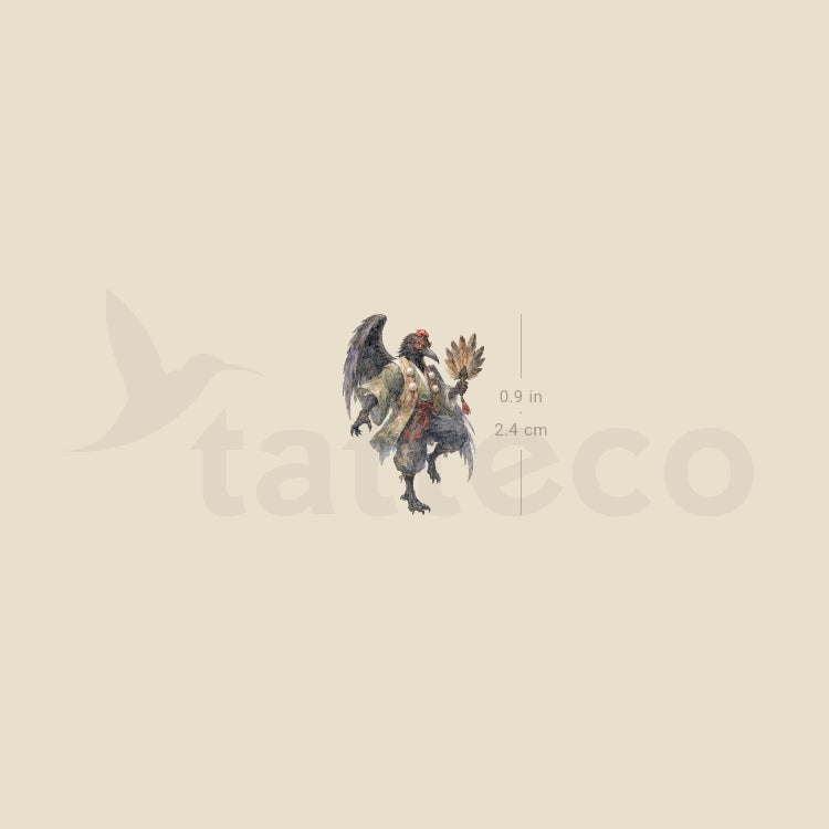 Karasu Tengu Temporary Tattoo - Set of 3