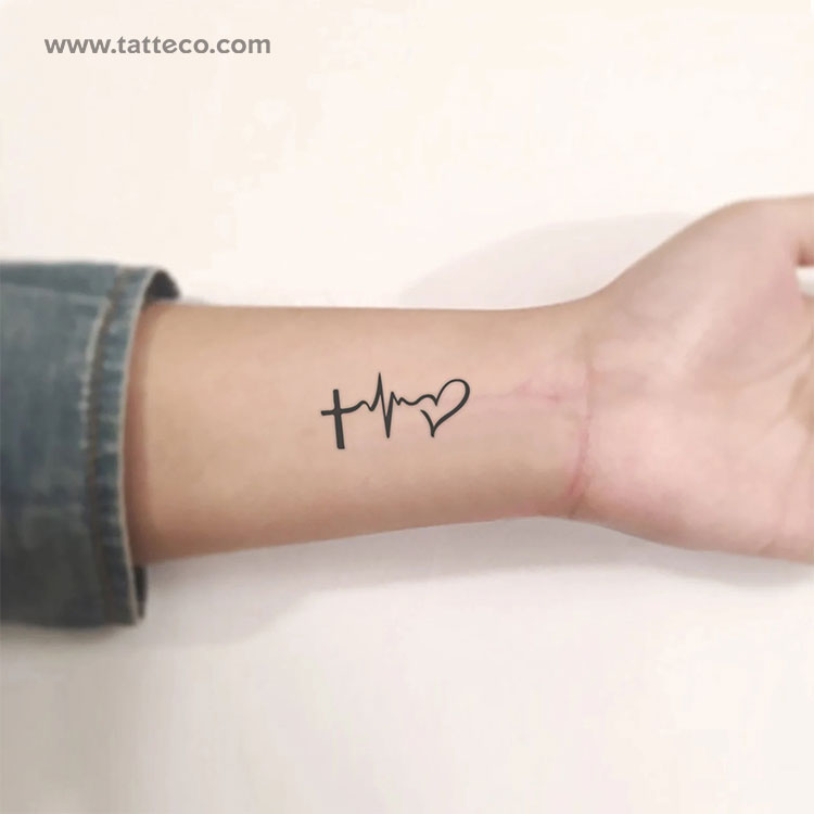 Faith Hope Love Temporary Tattoo - Set of 3