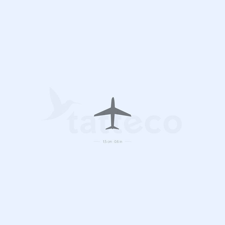 Small Airplane 2-Week Temporary Tattoo - Set of 2