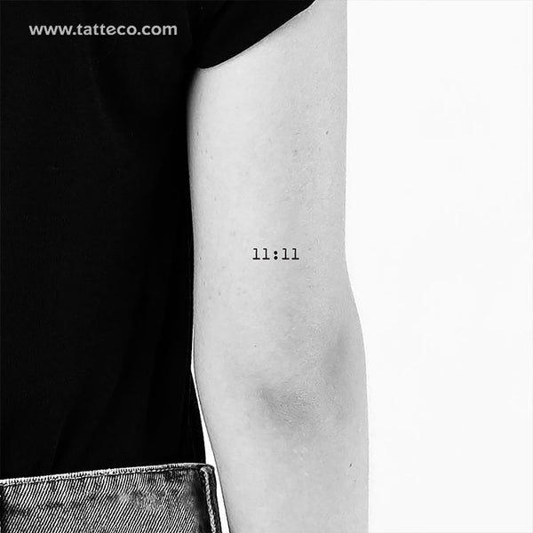 11:11 Numerology Temporary Tattoo - Set of 3