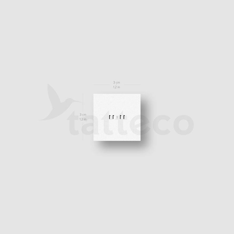 Little 11:11 Numerology Temporary Tattoo - Set of 3