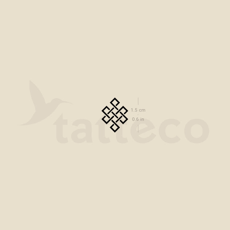 Minimalist Endless Knot Temporary Tattoo - Set of 3