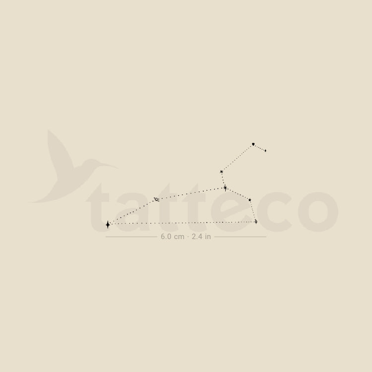 Minimalist Leo Constellation Temporary Tattoo by Puntuak - Set of 3