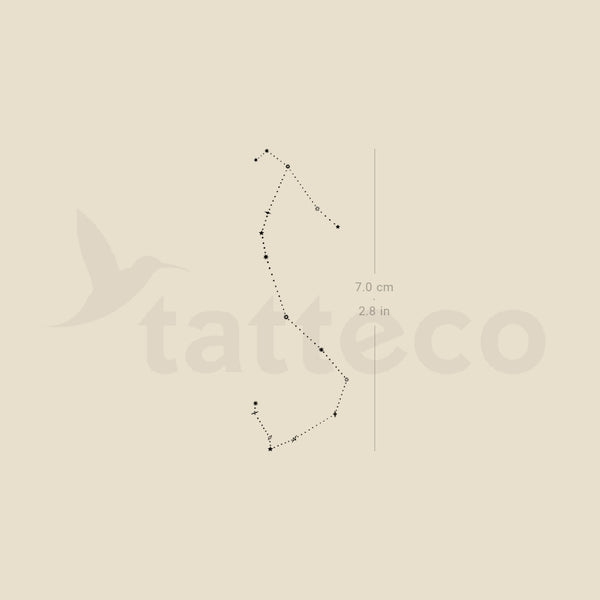 Minimalist Scorpius Constellation Temporary Tattoo by Puntuak - Set of 3