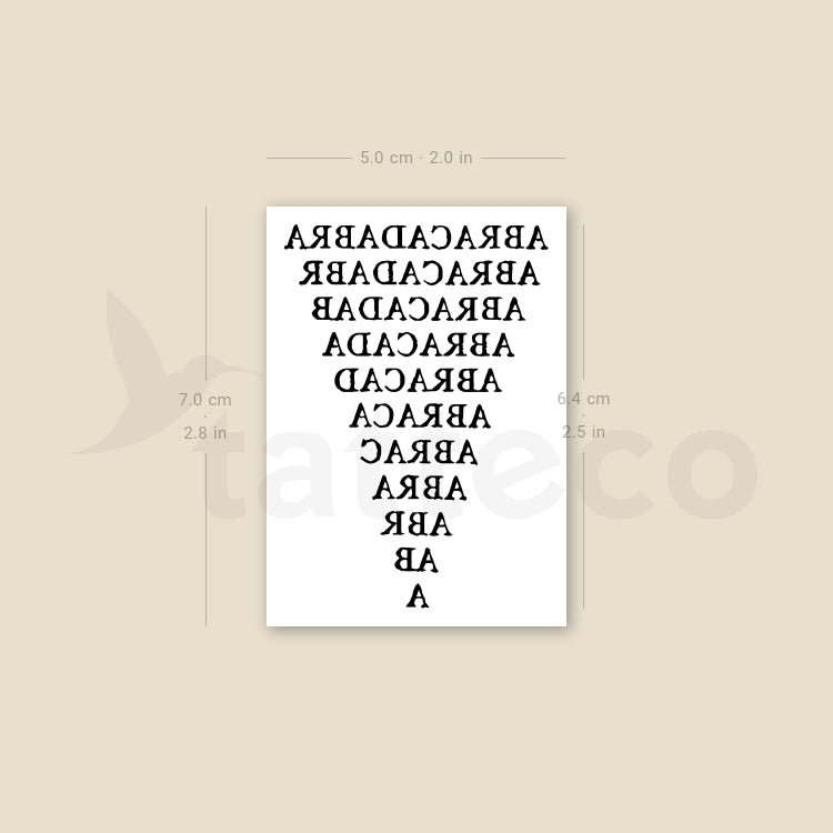 Abracadabra Temporary Tattoo - Set of 3