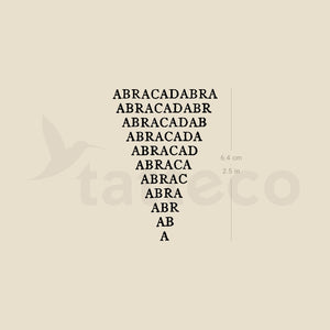 Abracadabra Temporary Tattoo - Set of 3