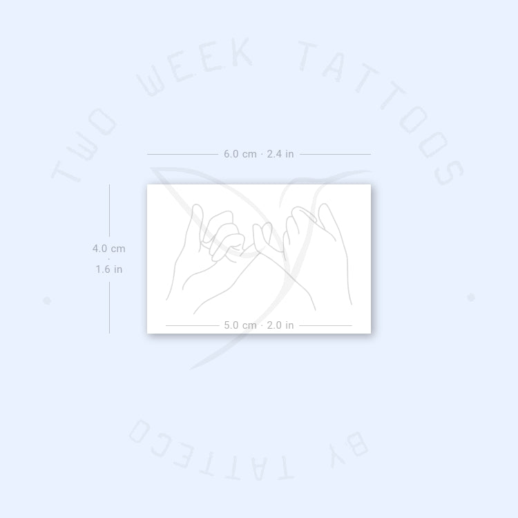 Pinky Promise Semi-Permanent Tattoo - Set of 2