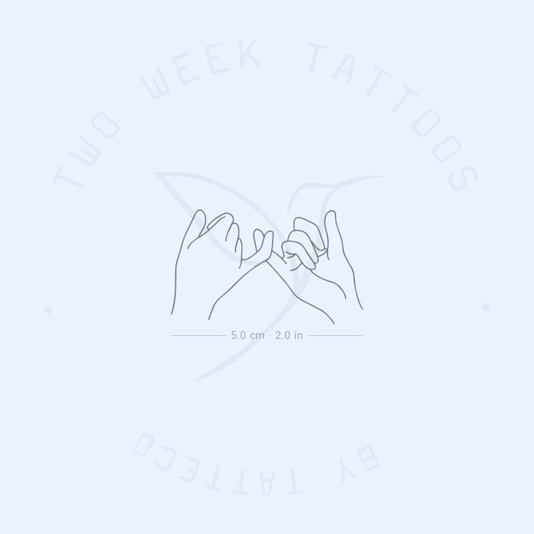 Pinky Promise Semi-Permanent Tattoo - Set of 2