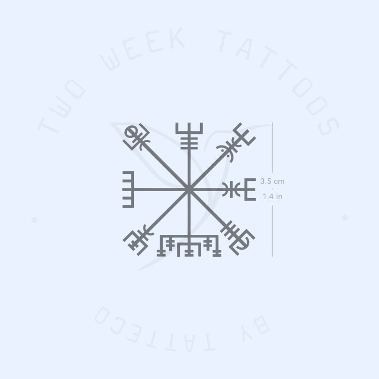 Tatuaje semipermanente Vegvísir - Juego de 2