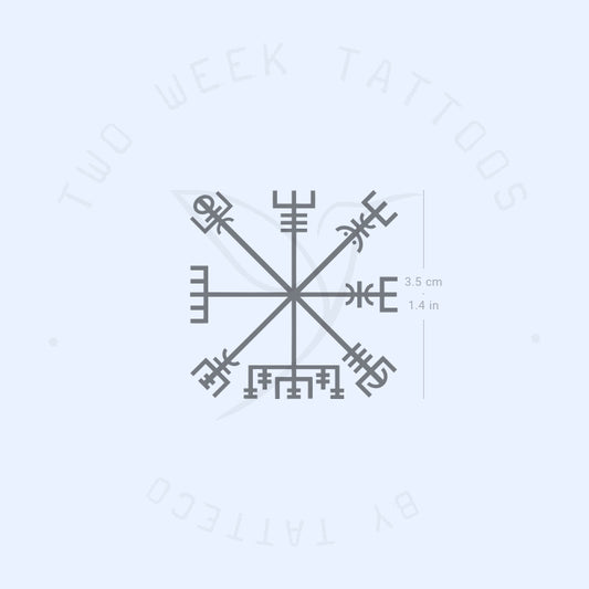 Tatuaje semipermanente Vegvísir - Juego de 2
