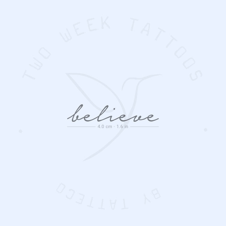Tatuaje semipermanente Believe - Juego de 2