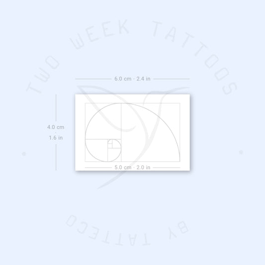 Golden Spiral Semi-Permanent Tattoo - Set of 2