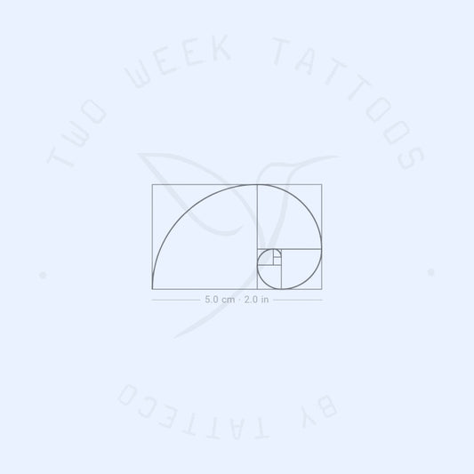 Golden Spiral Semi-Permanent Tattoo - Set of 2