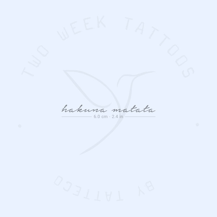 Tatuaje semipermanente Hakuna Matata - Juego de 2