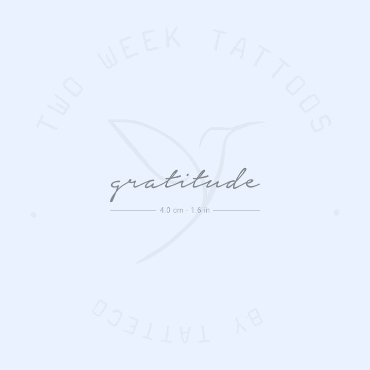 Tatuaje semipermanente de gratitud (juego de 2)