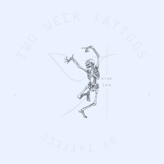 Dancing Skeleton Semi-Permanent Tattoo - Set of 2
