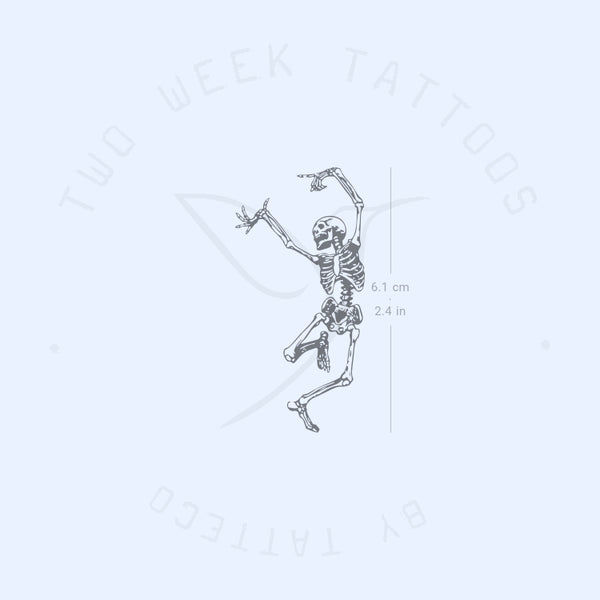 Dancing Skeleton Semi-Permanent Tattoo - Set of 2