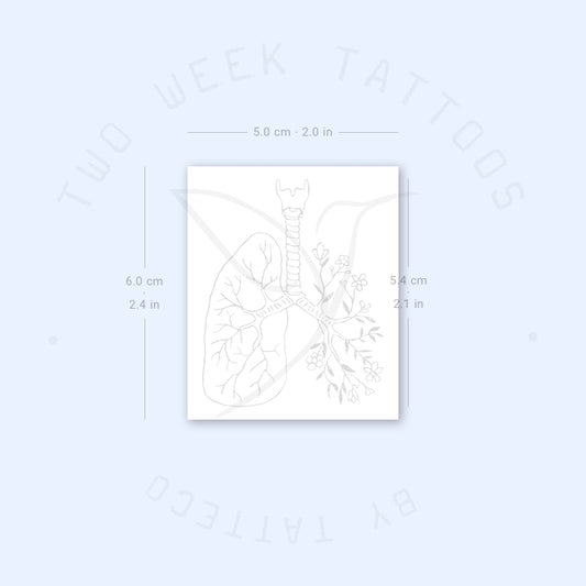 Floral Lungs Semi-Permanent Tattoo - Set of 2