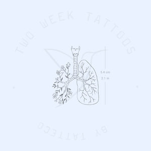 Floral Lungs Semi-Permanent Tattoo - Set of 2