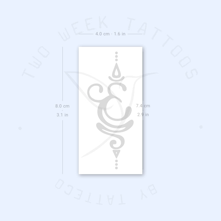Sanskrit Symbol for Breathe Semi-Permanent Tattoo - Set of 2