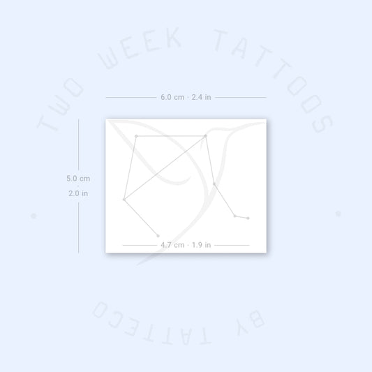 Tatuaje semipermanente de la constelación de Libra (juego de 2)