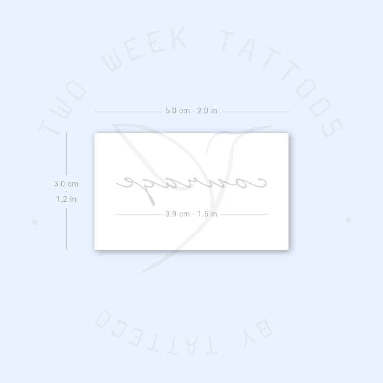 Courage Semi-Permanent Tattoo - Set of 2