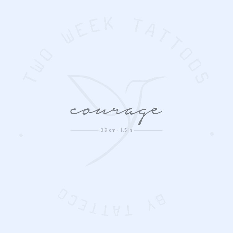 Courage Semi-Permanent Tattoo - Set of 2