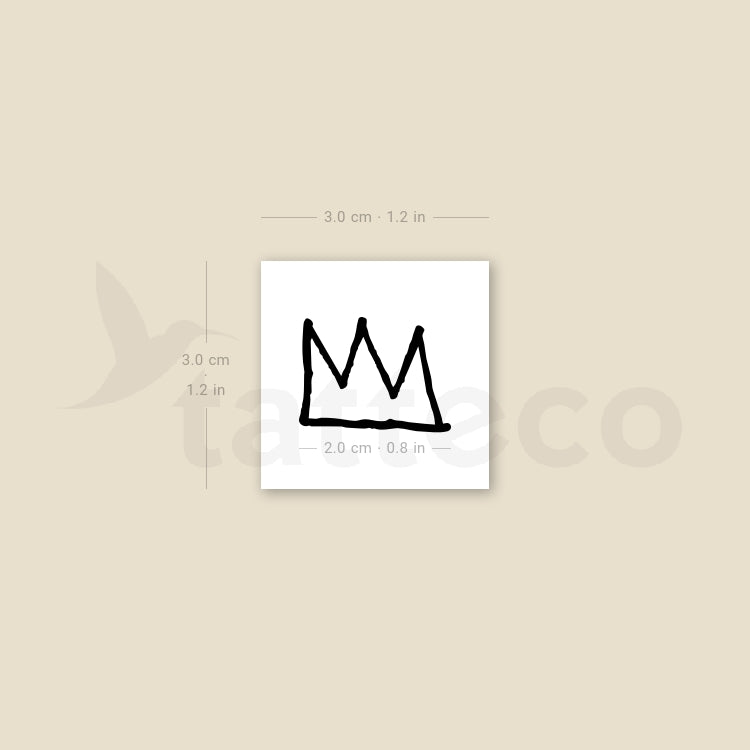 Basquiat Crown Temporary Tattoo - Set of 3
