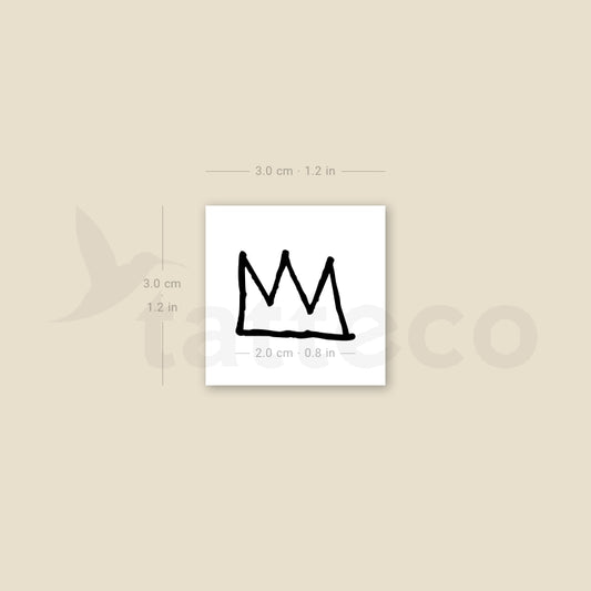 Basquiat Crown Temporary Tattoo - Set of 3