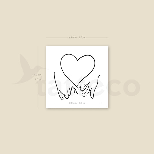 Tatuaje temporal "Promesa de amor" de Pinky - Juego de 3