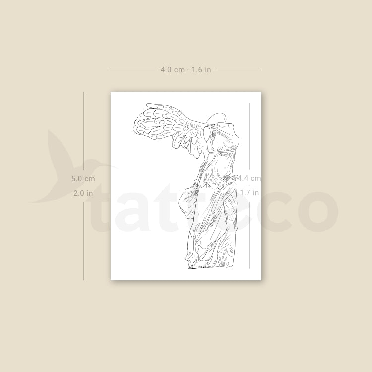 Winged Victory of Samothrace Temporary Tattoo - Set of 3