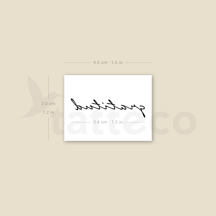 Gratitud Temporary Tattoo - Set of 3