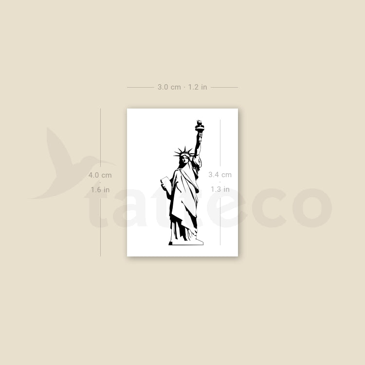 Statue of Liberty Temporary Tattoo - Set of 3