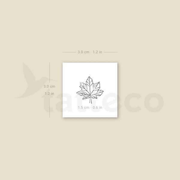 Maple Leaf Temporary Tattoo - Set of 3
